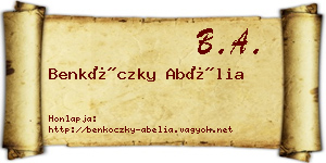 Benkóczky Abélia névjegykártya